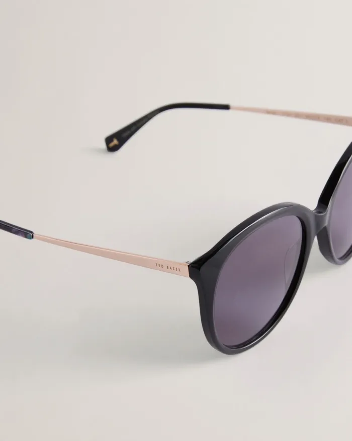 Women LEEYLA 8211 Oversized Round Frame Sunglasses Black Ted Baker Sunglasses