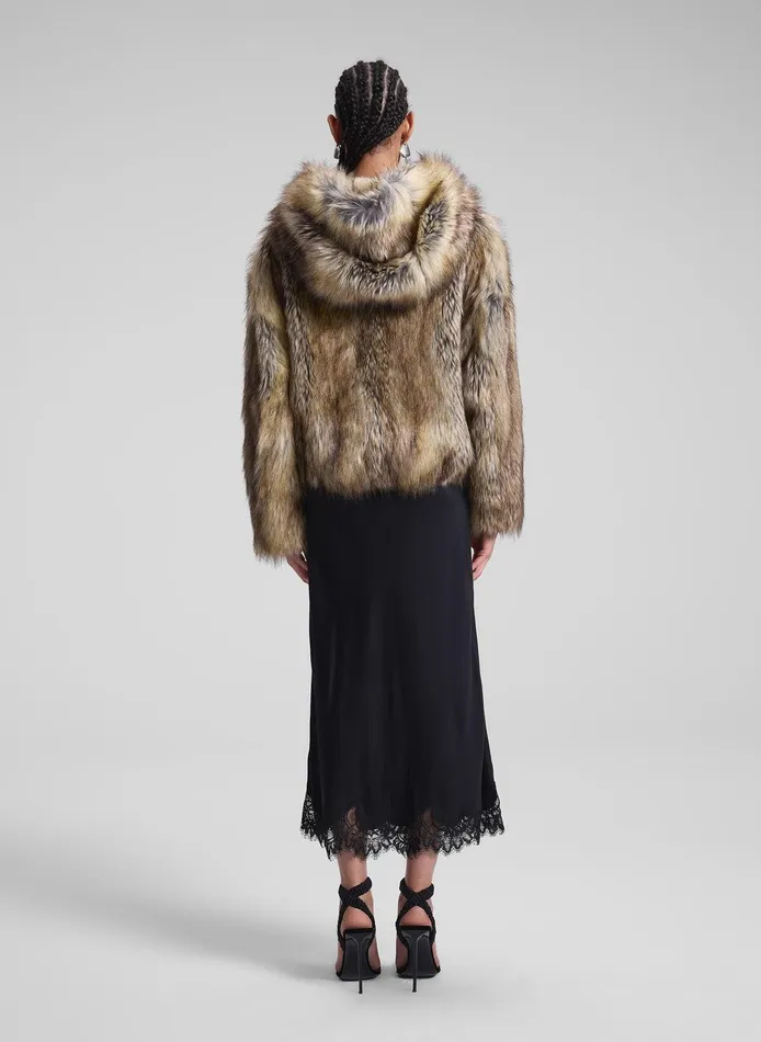 Women Lex Faux Fur Jacket Brown Coyote ALC Jackets and Coats