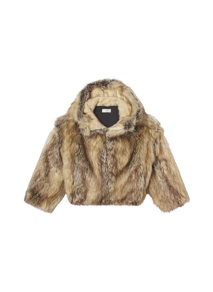 Women Lex Faux Fur Jacket Brown Coyote ALC Jackets and Coats