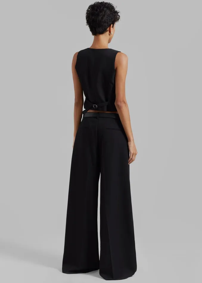 Women Lillian Vest 8211 Black The Frankie Shop Outerwear
