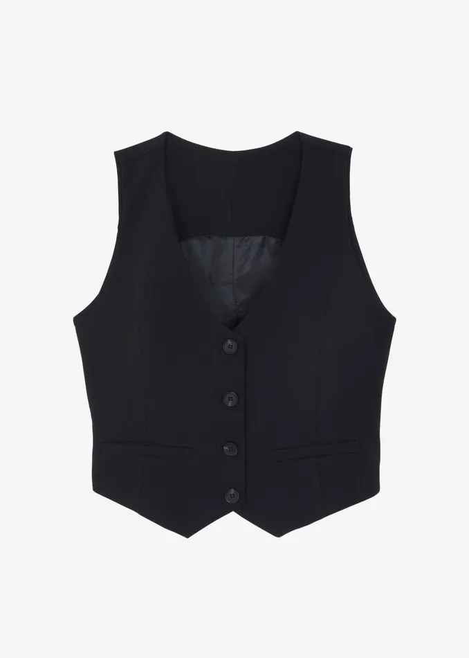 Women Lillian Vest 8211 Black The Frankie Shop Outerwear