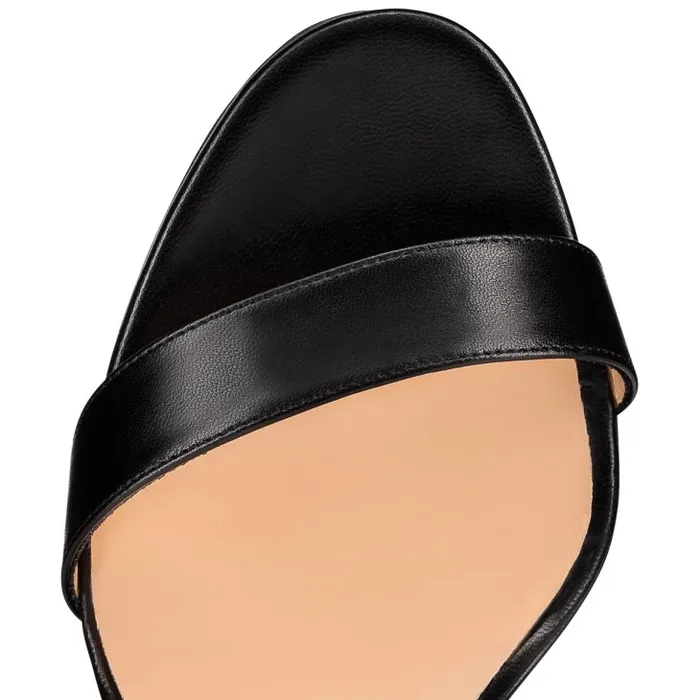 Women Loubi Queen 120 Mm Sandals 8211 Nappa Leather 8211 Black Christian Louboutin Sandals and Slides