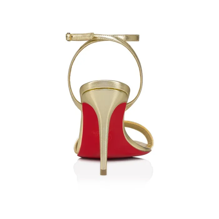 Women Loubigirl 85mm Strappy Sandals 8211 Leather 8211 Platine Christian Louboutin Sandals and Slides