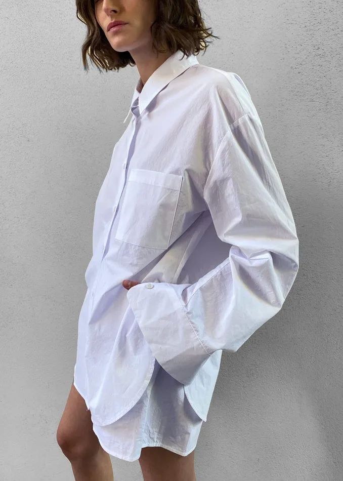 Women Lui Organic Cotton Shirt 8211 White The Frankie Shop Tops