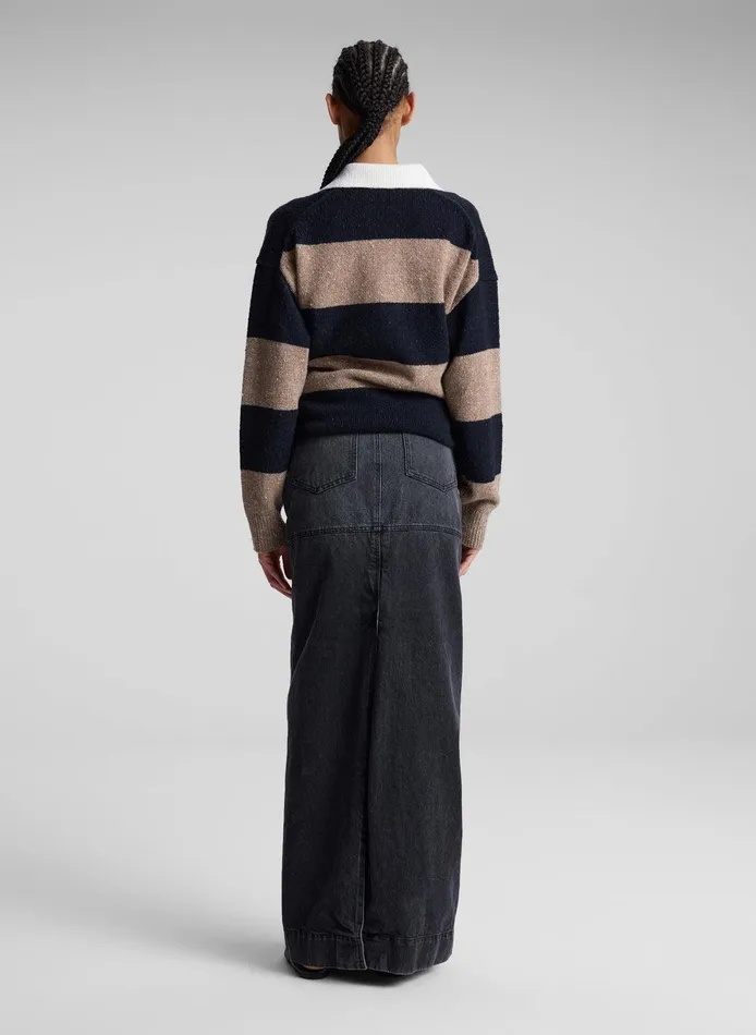 Women Mason Wool Cashmere Sweater Navy Milk Tea ALC Knitwear