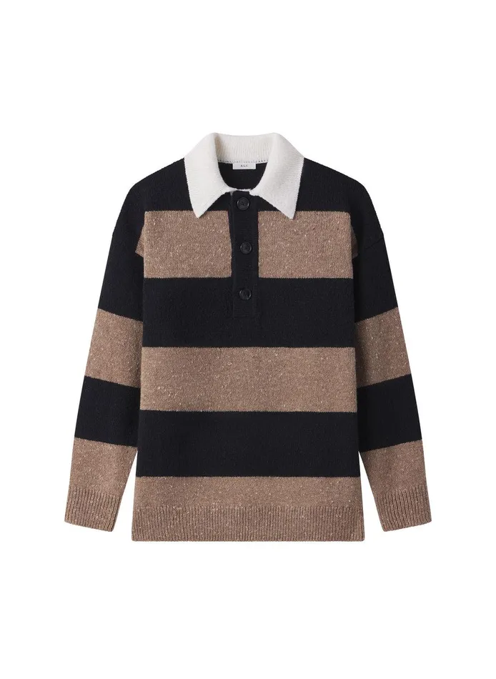Women Mason Wool Cashmere Sweater Navy Milk Tea ALC Knitwear