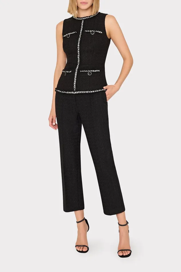 Women Matching Sets Milly Betsy Boucle Pant Black