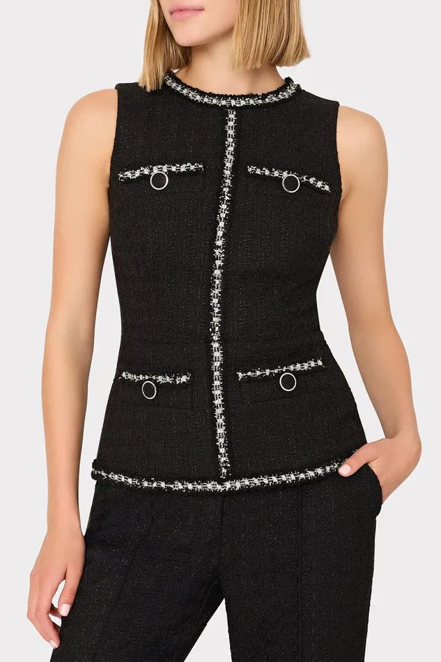 Women Matching Sets Milly Betsy Boucle Pant Black