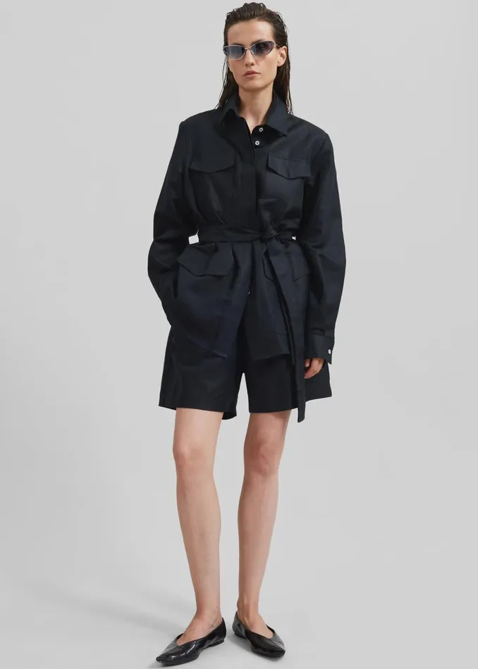 Women Matin Forio Shorts 8211 Black The Frankie Shop Bottoms
