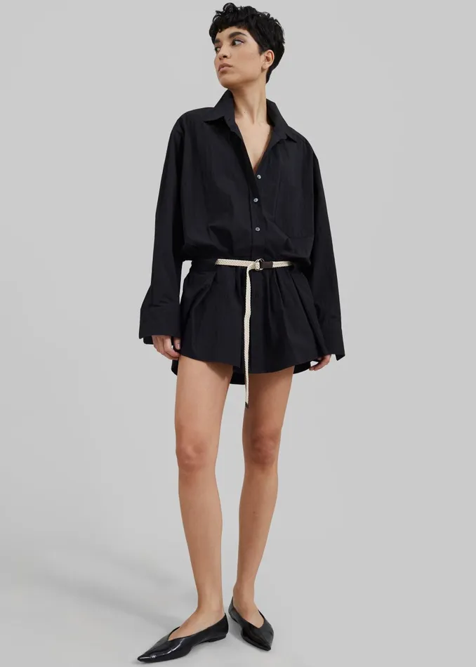 Women Matty Belted Dress 8211 Black The Frankie Shop Dresses