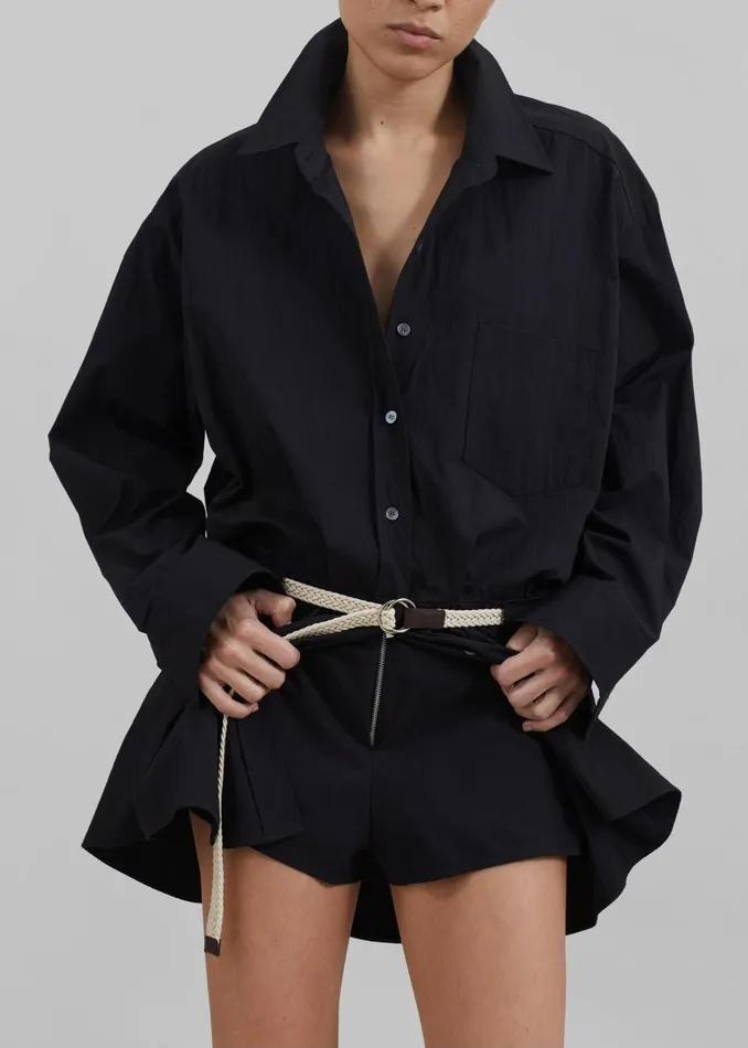 Women Matty Belted Dress 8211 Black The Frankie Shop Dresses