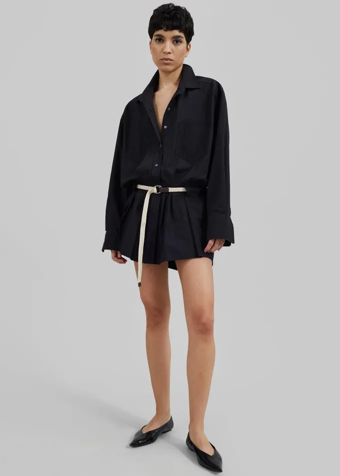 Women Matty Belted Dress 8211 Black The Frankie Shop Dresses