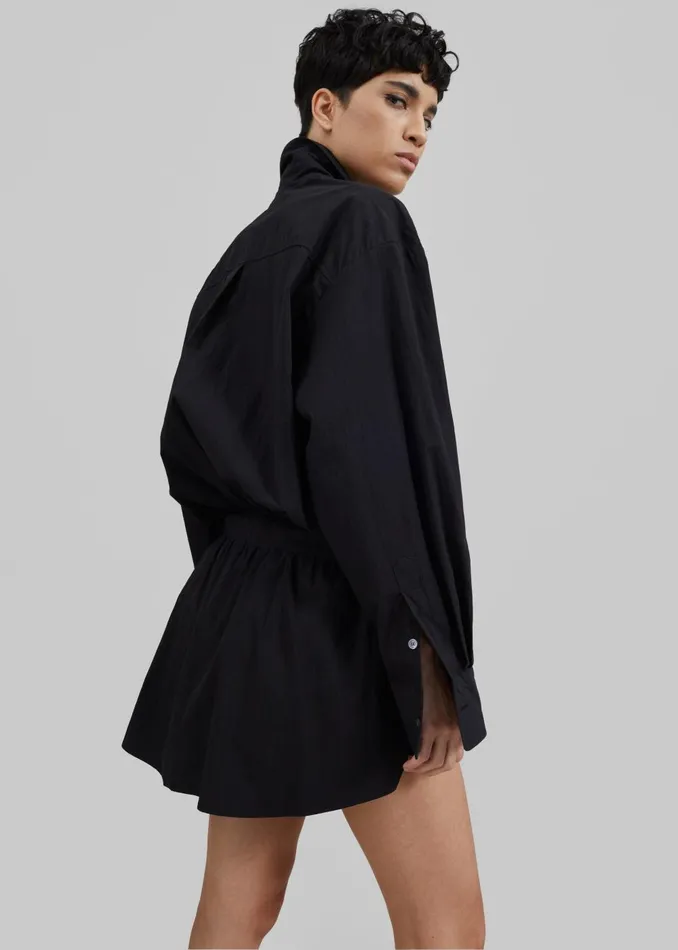 Women Matty Belted Dress 8211 Black The Frankie Shop Dresses