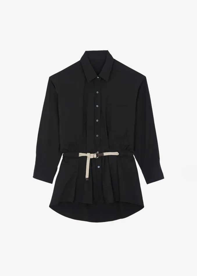 Women Matty Belted Dress 8211 Black The Frankie Shop Dresses