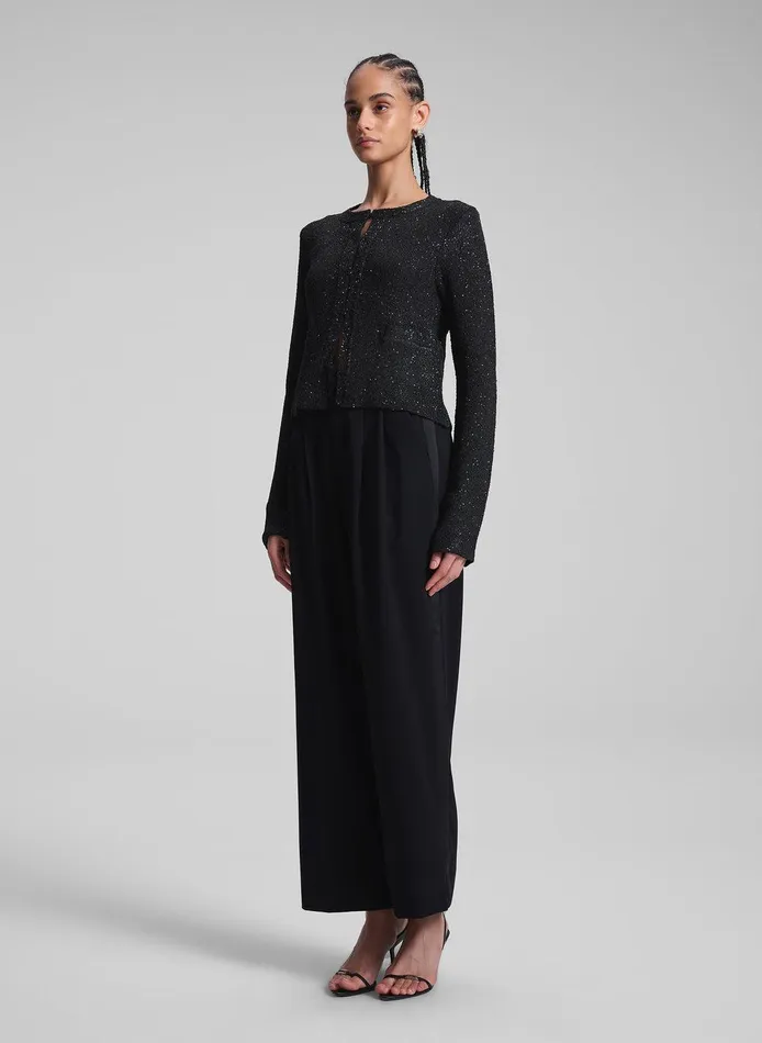 Women Meg Sequin Embellished Cardigan Blackblack ALC Knitwear