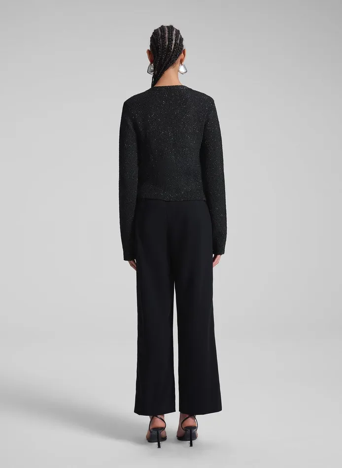 Women Meg Sequin Embellished Cardigan Blackblack ALC Knitwear