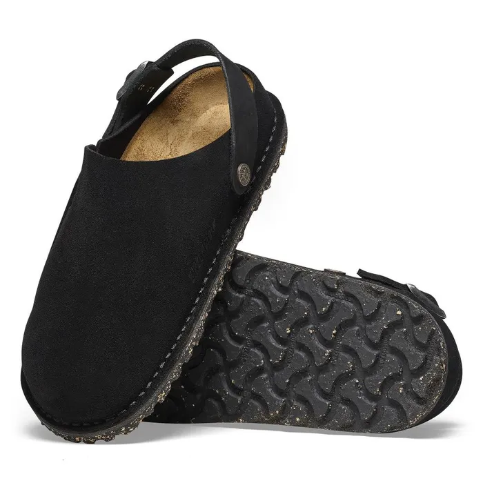 WomenMen Birkenstock Clogs Lutry Premium Suede Black