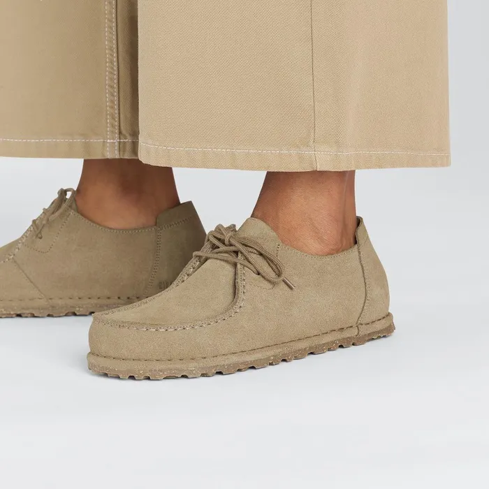 WomenMen Birkenstock Low Shoes Utti Lace Gray Taupe