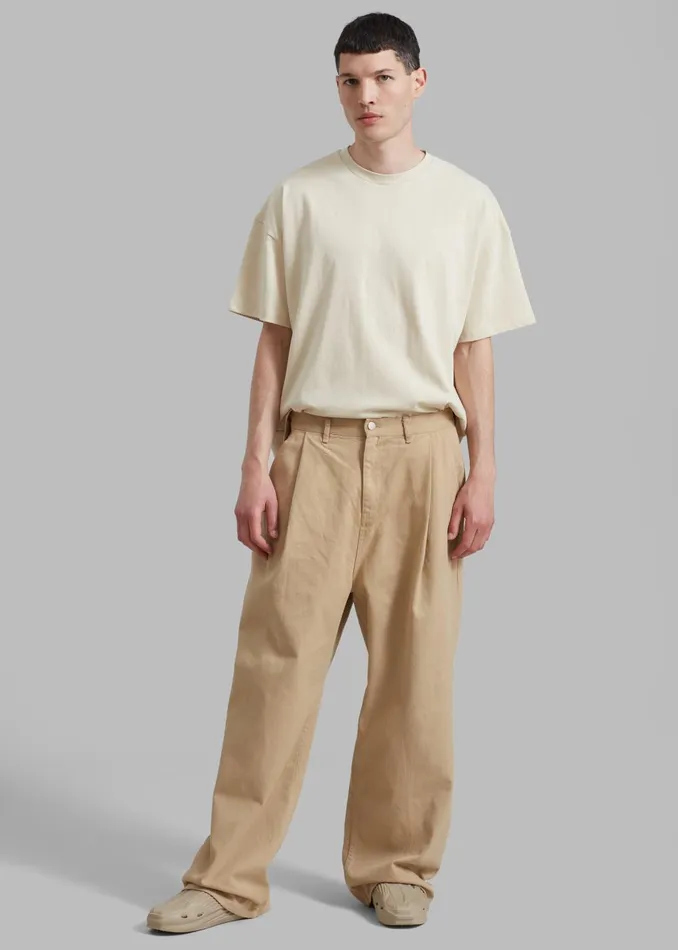 WomenMen Drew Denim Pants 8211 Beige The Frankie Shop Bottoms