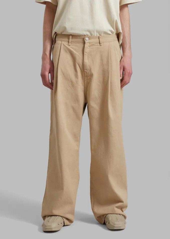 WomenMen Drew Denim Pants 8211 Beige The Frankie Shop Bottoms