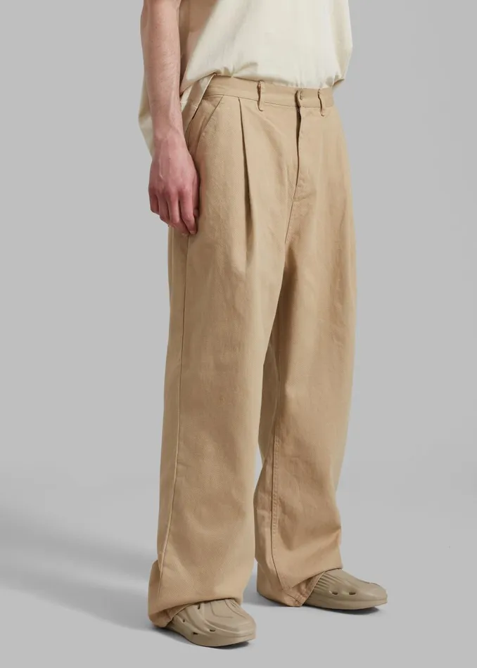 WomenMen Drew Denim Pants 8211 Beige The Frankie Shop Bottoms