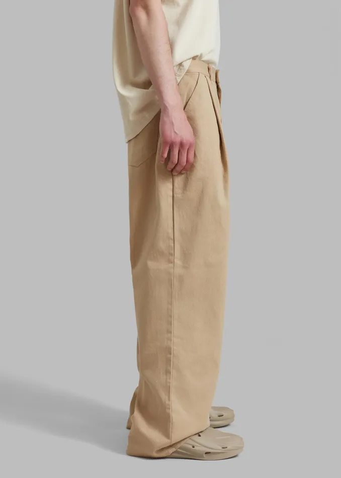 WomenMen Drew Denim Pants 8211 Beige The Frankie Shop Bottoms