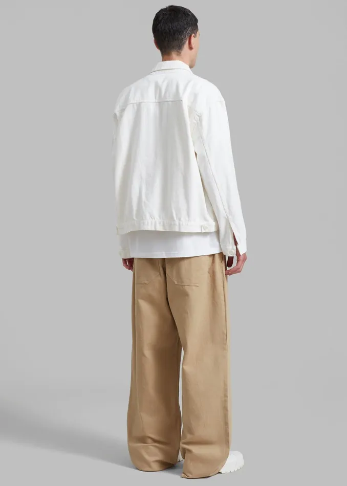 WomenMen Drew Denim Pants 8211 Beige The Frankie Shop Bottoms