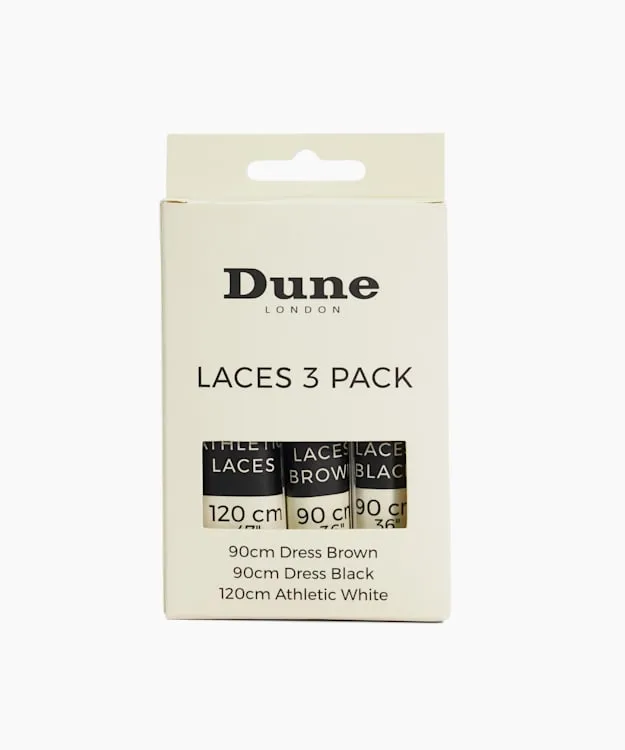 WomenMen Dune London Shoe Care 3 Pack Of Laces White