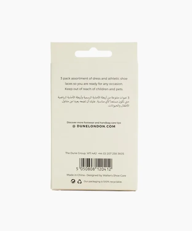 WomenMen Dune London Shoe Care 3 Pack Of Laces White