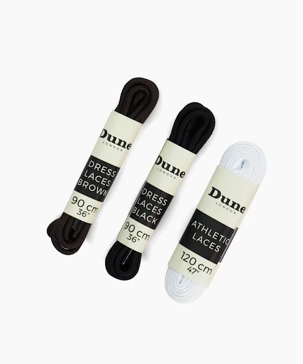 WomenMen Dune London Shoe Care 3 Pack Of Laces White