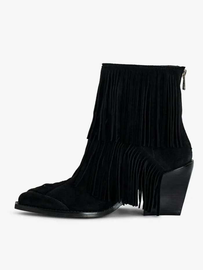 WomenMen Zadig and Voltaire Boots Cara Suede Ankle Boots Black