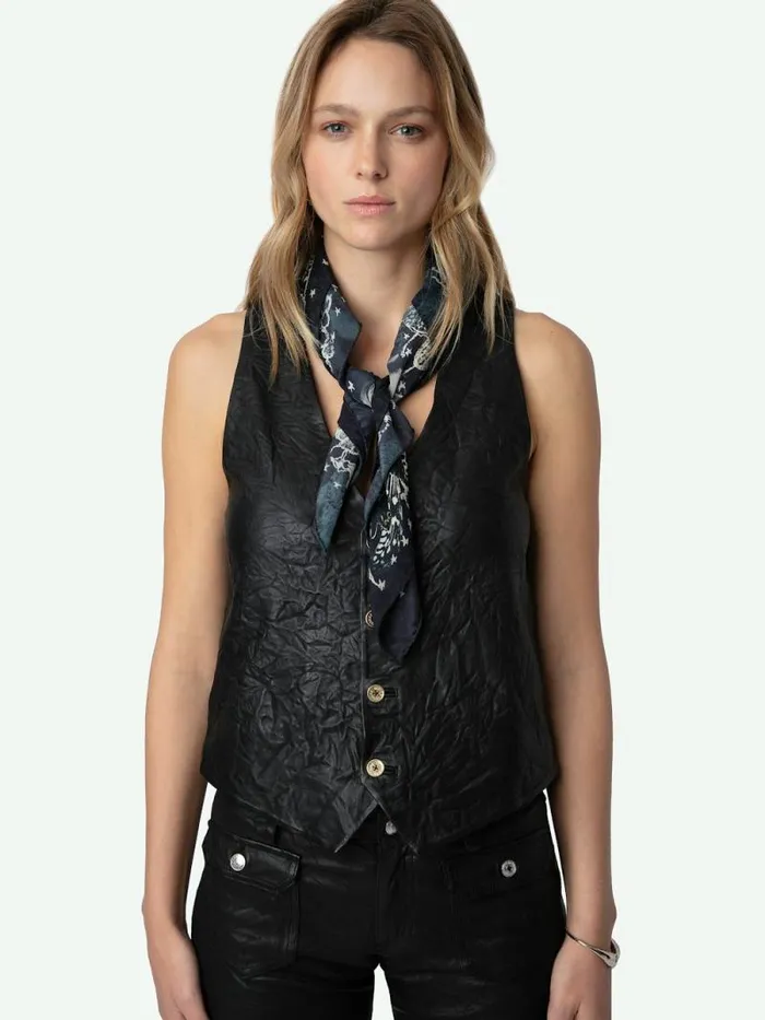 WomenMen Zadig and Voltaire Scarves Blondie Silk Scarf Ink WomenMen Zadig and Voltaire Scarves Blondie Silk Scarf Ink