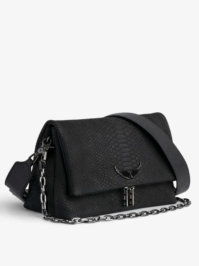 WomenMen Zadig and Voltaire Shoulder Bags Rocky Soft Savage Bag Black WomenMen Zadig and Voltaire Shoulder Bags Rocky Soft Savage Bag Black