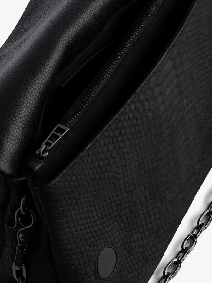 WomenMen Zadig and Voltaire Shoulder Bags Rocky Soft Savage Bag Black WomenMen Zadig and Voltaire Shoulder Bags Rocky Soft Savage Bag Black