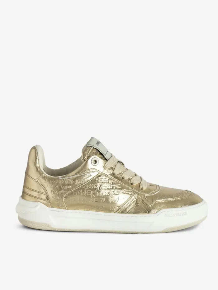 WomenMen Zadig and Voltaire Sneakers LowTop Wings Sneakers Gold