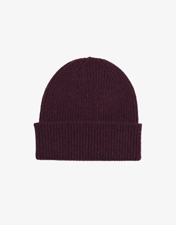 Women Merino Wool Beanie Oxblood Red Colorful Standard Beanies