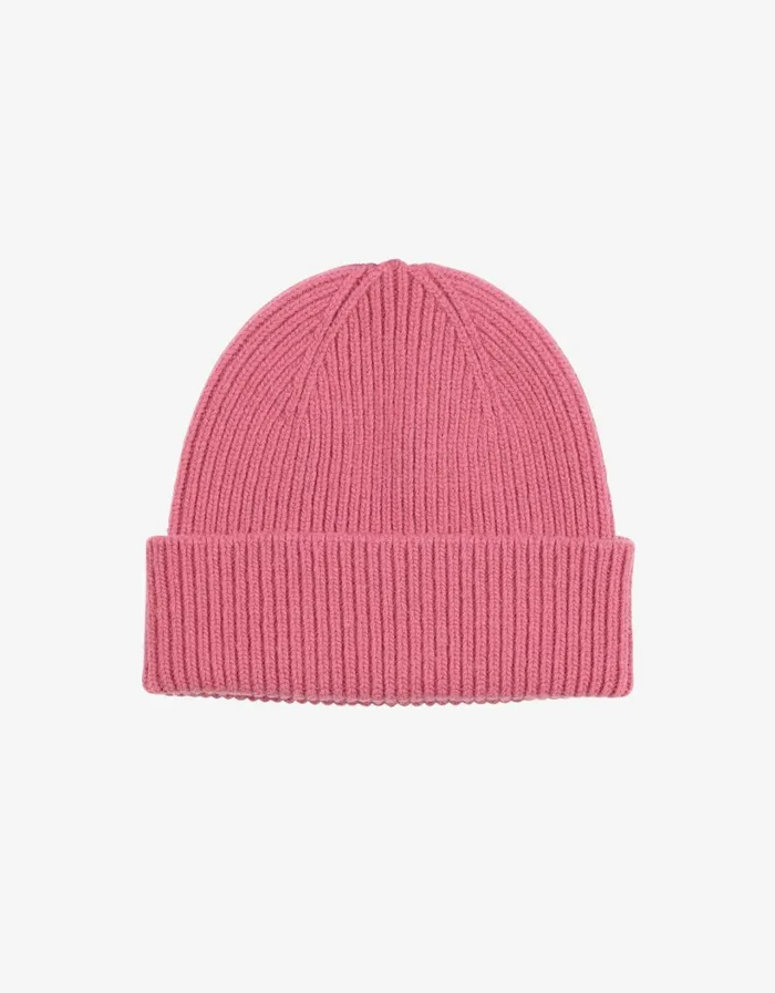 Women Merino Wool Beanie Raspberry Pink Colorful Standard Beanies