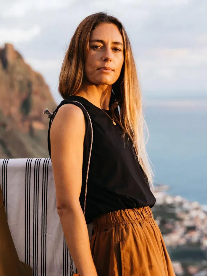 Women Meskel Vest Black Finisterre Tops and Shirts