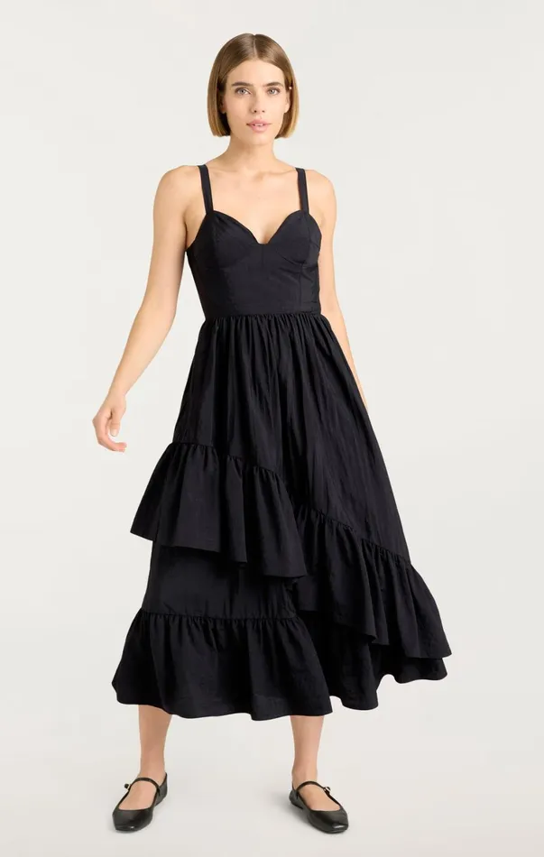 Women Midi Cinq Sept Amy Dress Black