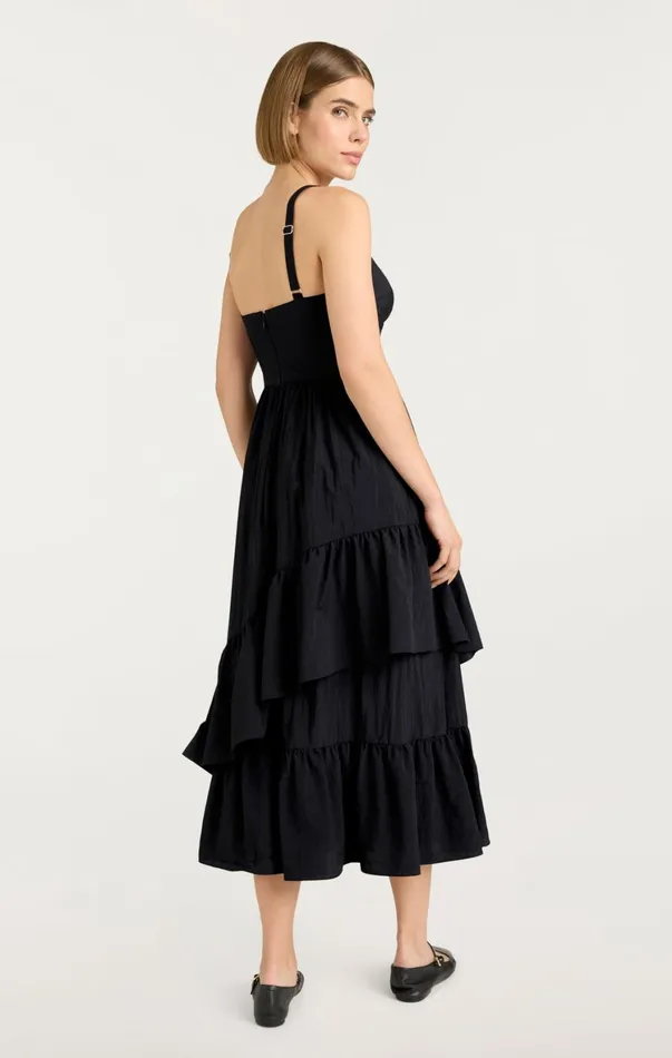 Women Midi Cinq Sept Amy Dress Black