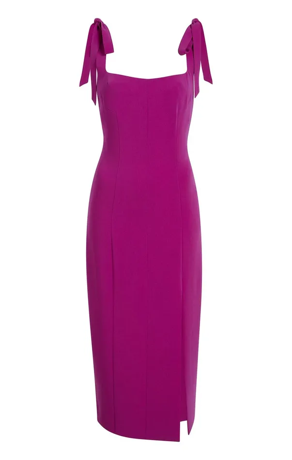 Women Midi Cinq Sept Fynn Dress Vibrant Plum