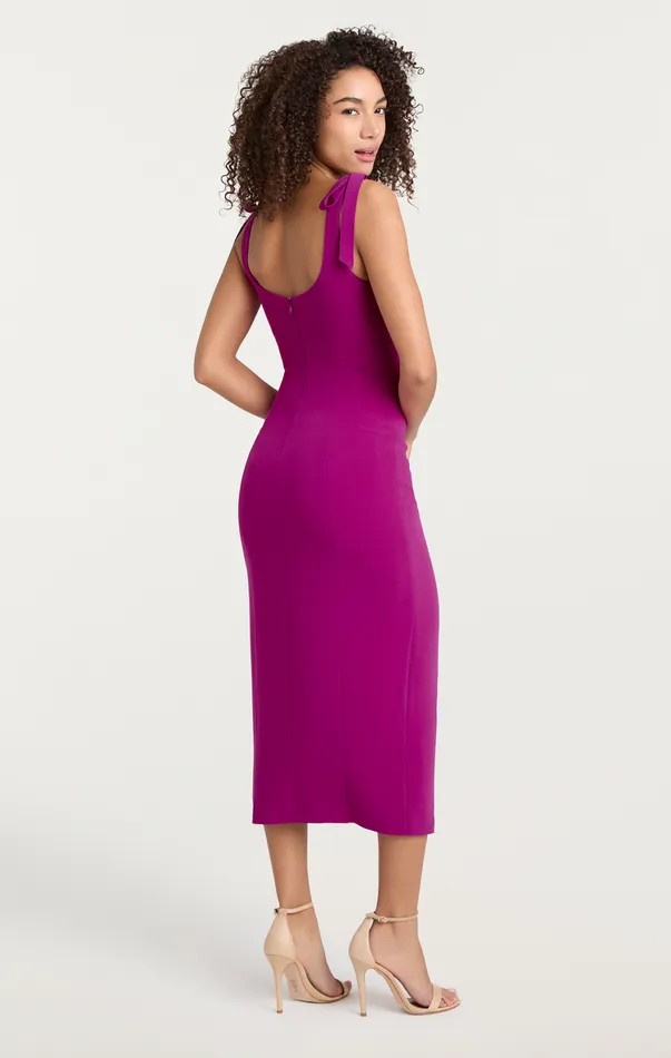Women Midi Cinq Sept Fynn Dress Vibrant Plum