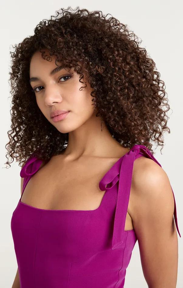 Women Midi Cinq Sept Fynn Dress Vibrant Plum