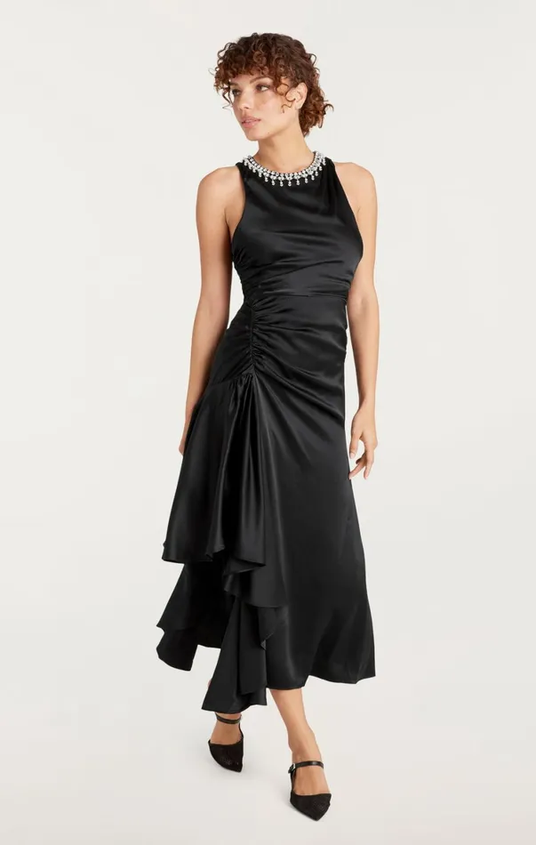 Women Midi Cinq Sept Georgie Dress Black