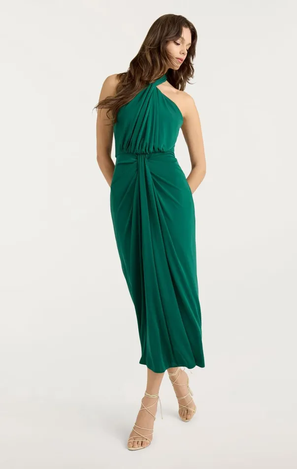Women Midi Cinq Sept Kaily Dress Malachite