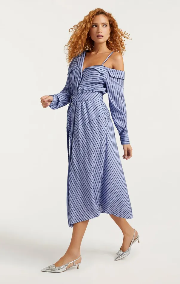 Women Midi Cinq Sept Marcella Dress Navyraincloud