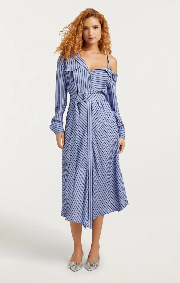 Women Midi Cinq Sept Marcella Dress Navyraincloud