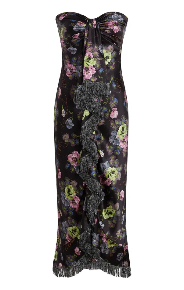 Women Midi Cinq Sept Midnight Bloom Elise Dress Midnight Multi