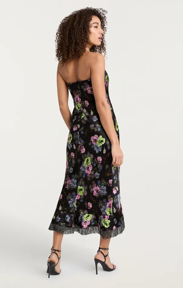 Women Midi Cinq Sept Midnight Bloom Elise Dress Midnight Multi