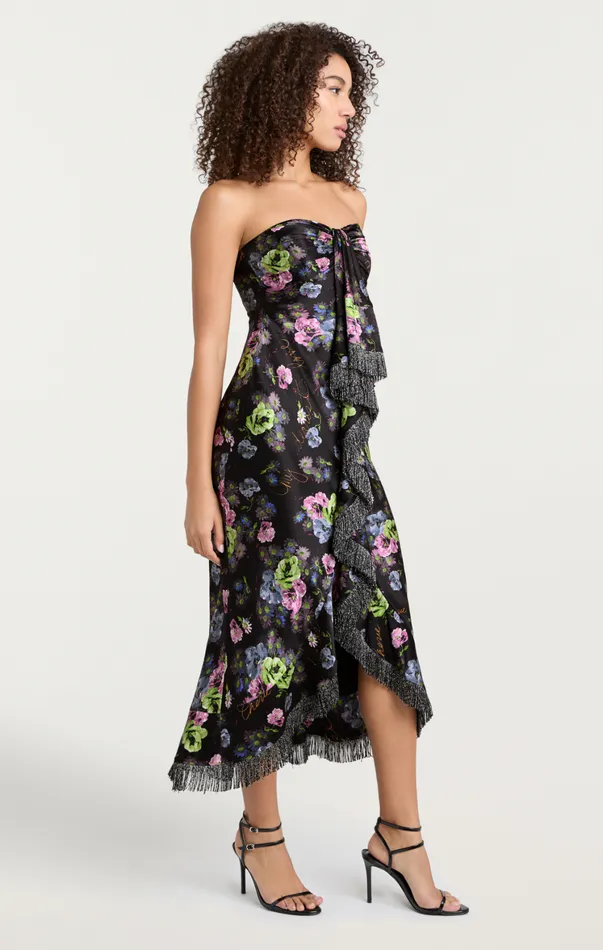 Women Midi Cinq Sept Midnight Bloom Elise Dress Midnight Multi